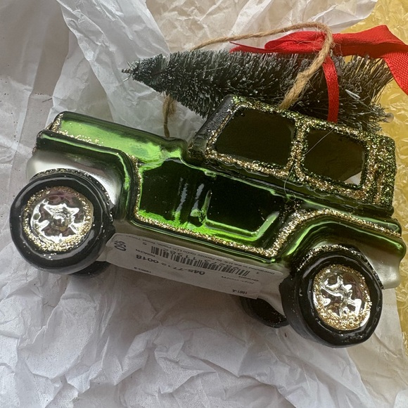 JCPenney Green and Red Holiday Truck Ornament - Picture 2 of 10